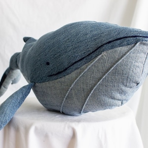 Stuffed Denim Whale image 1