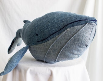 Stuffed Denim Whale