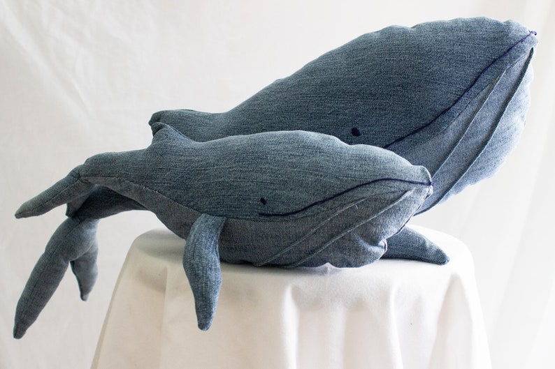 Stuffed Denim Whale image 2