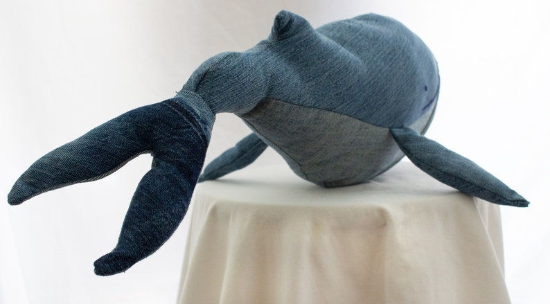 Stuffed Denim Whale image 4