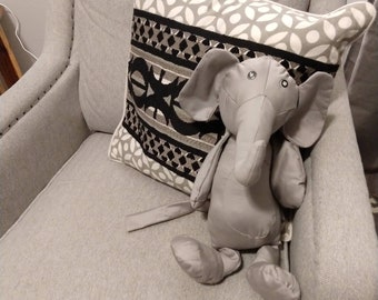 Stuffed Gray Elephant, Elephant Toy, Stuffed Elephant, Stuffed Animal