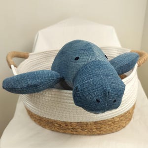 Stuffed Upcycled Denim Manatee New Style | Exclusively on Etsy