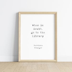 Women's T-Shirts [Out of Print] Hermione Granger / When in doubt, go to the library Tee (Black) (Womens) 15027219_hi?h=630