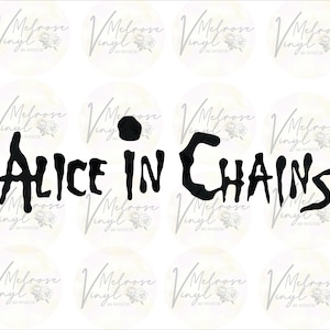 Alice In Chains Band Logo - Vinyl Decal Sticker - Rock Music - Various Colors and Sizes
