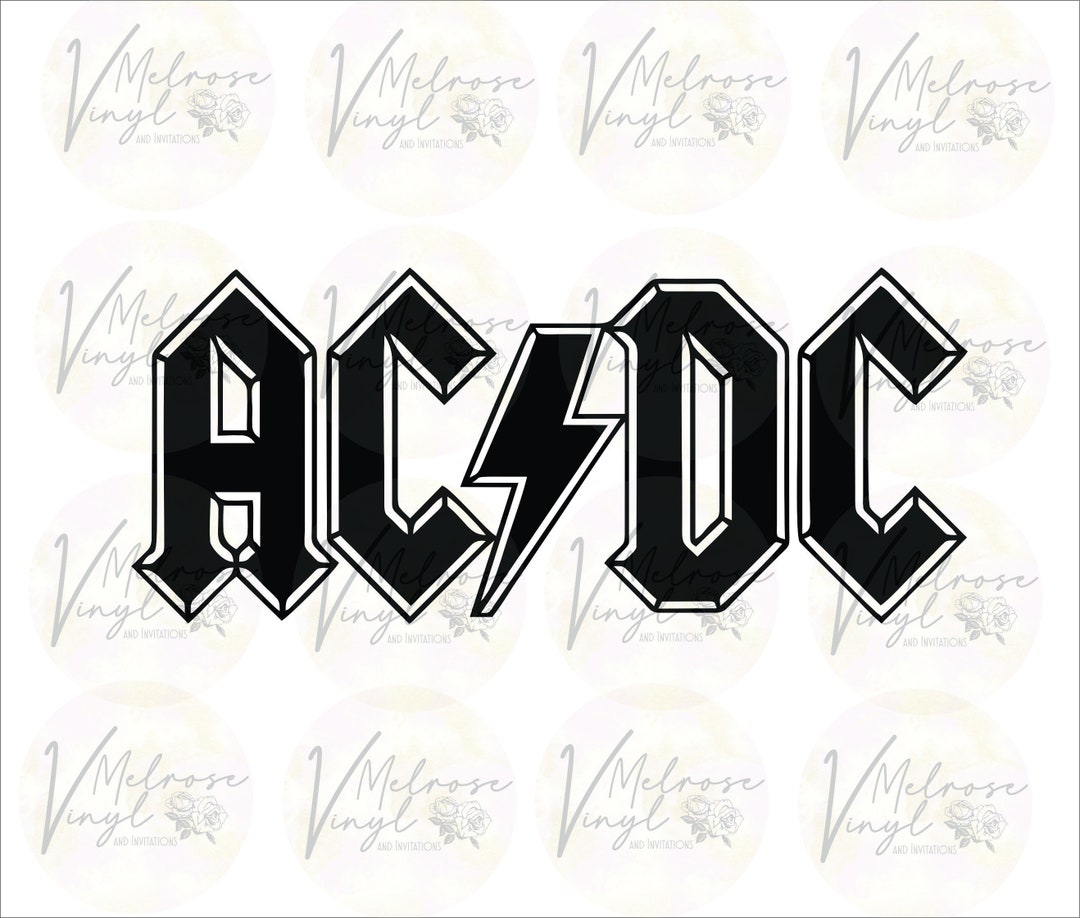 AC/DC - Vinyl Decal Sticker - Rock & Roll - Hard Rock - Various Colors ...