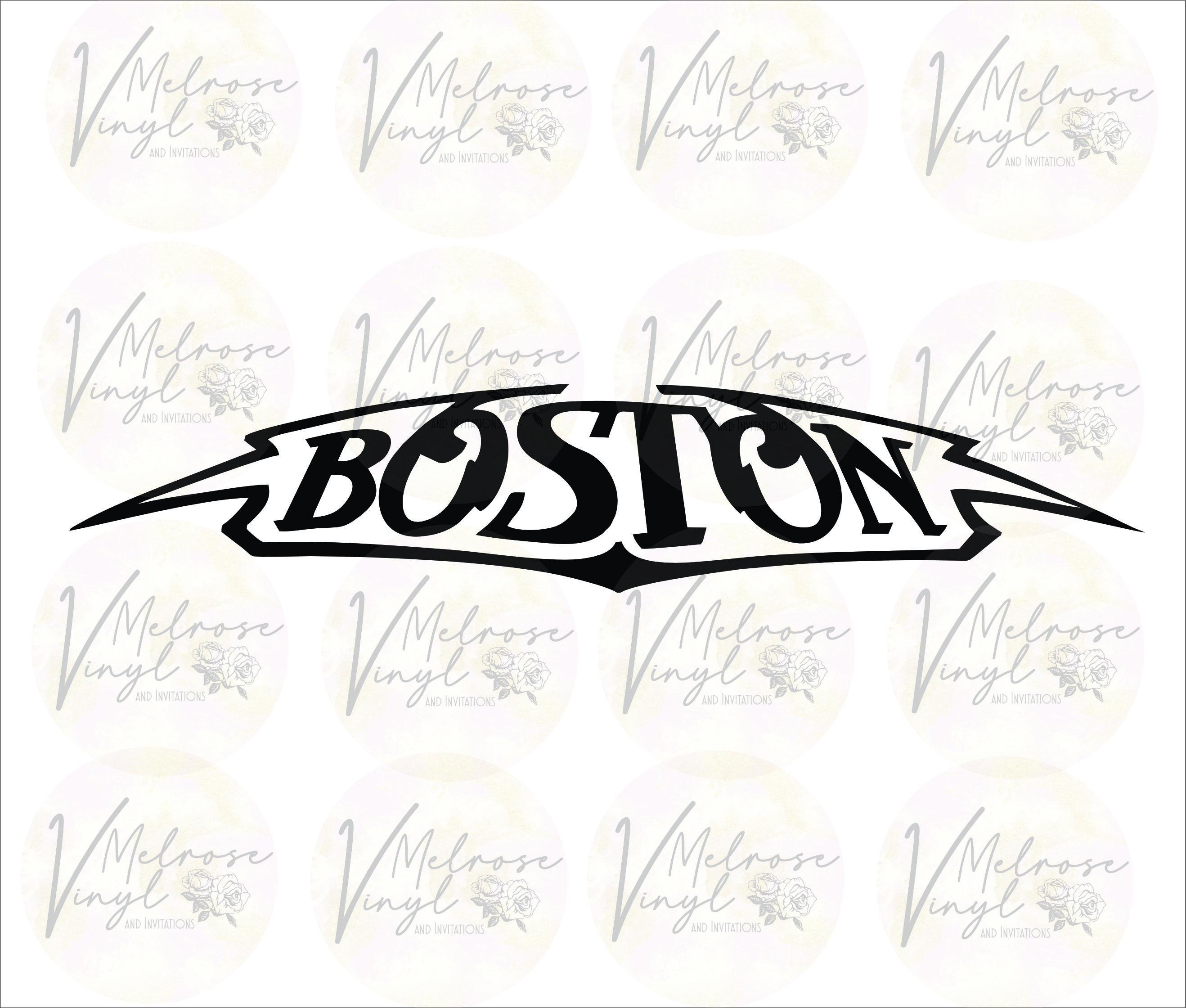 BOSTON Logo - Vinyl Decal Sticker - Rock & Roll - Various Colors and Sizes