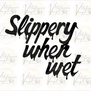 Slippery When Wet Bon Jovi - Vinyl Decal Sticker - Bon Jovi Album - Rock & Roll - Various Colors and Sizes