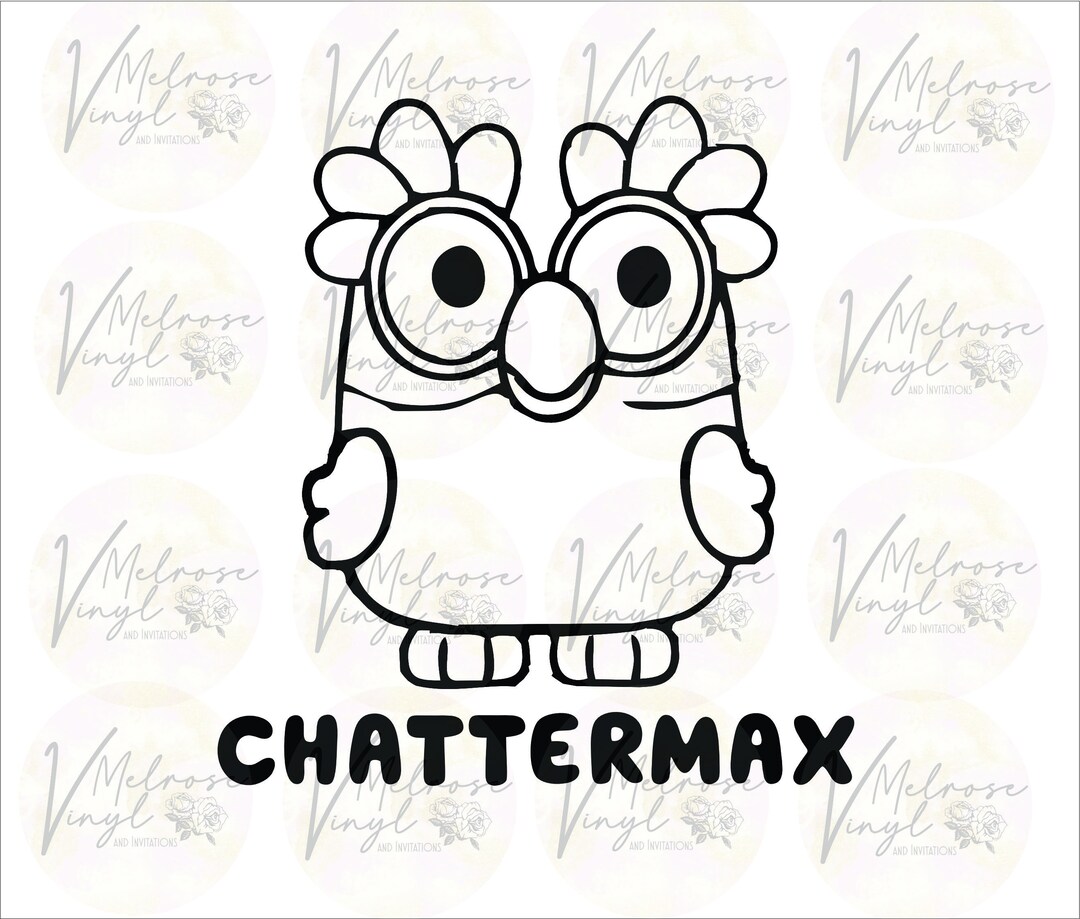 CHATTERMAX Vinyl Decal Sticker Bluey TV Show Various Colors and