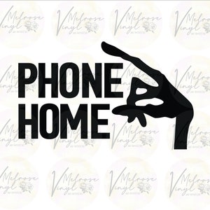 ET Phone Home - Vinyl Decal Sticker -  ET The Extraterrestrial Movie - Various Colors and Sizes