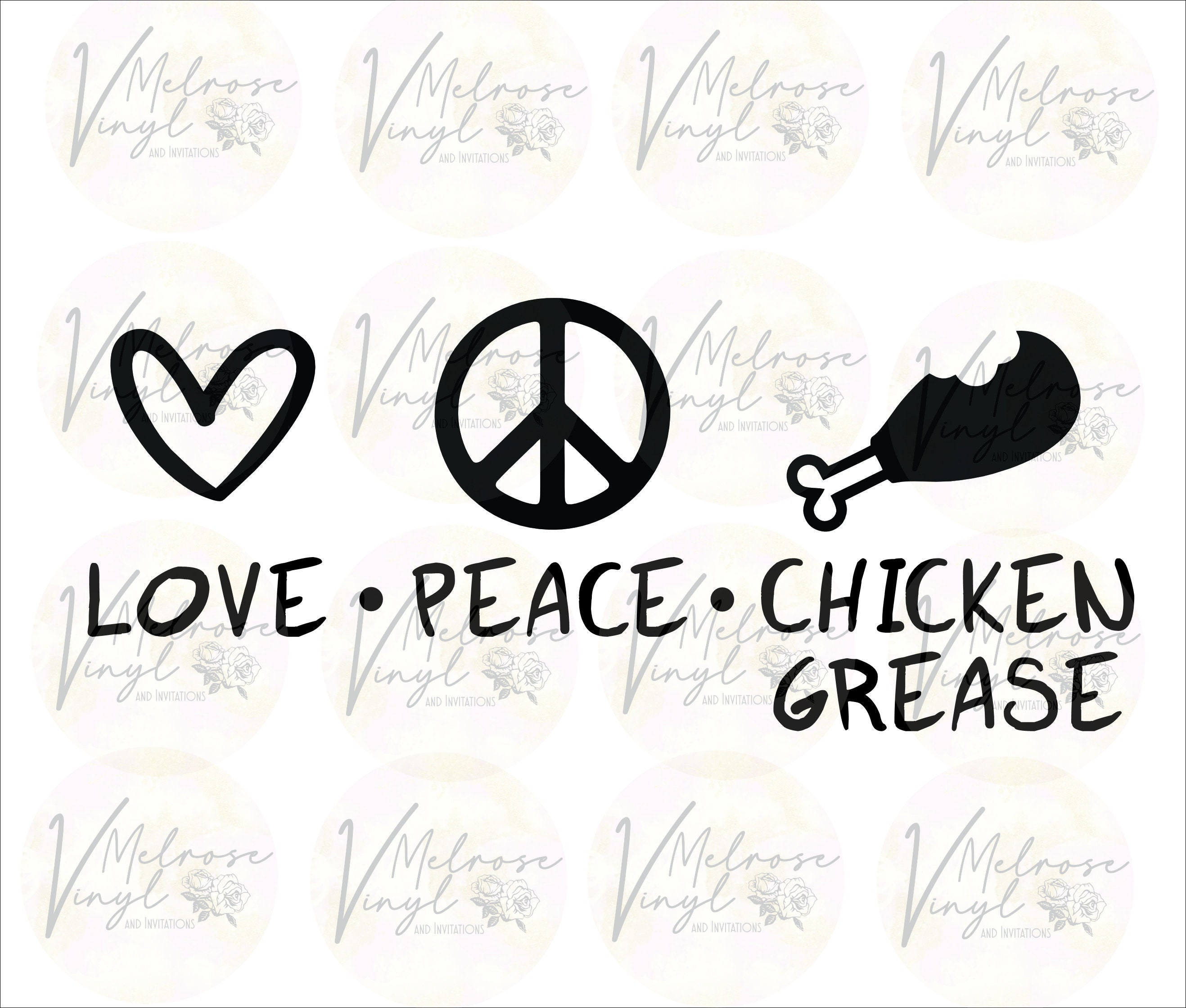 Love Peace and Chicken Grease T-Shirt Love Peace and Chicken Grease T-Shirt