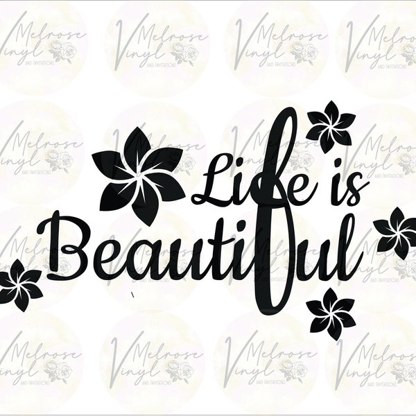 Life is Beautiful - Vinyl Decal Sticker - Various Colors and Sizes