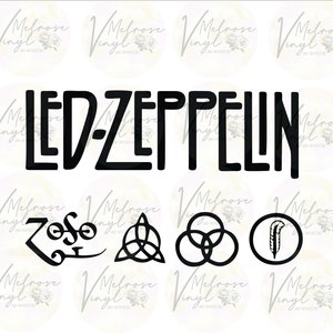 Led Zeppelin Band Logo - Vinyl Decal Sticker - Rock Music - Various Colors and Sizes