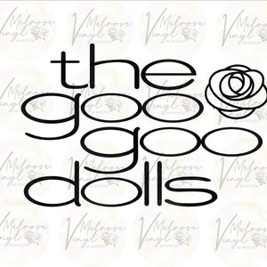 Goo Goo Dolls Gutterflower Logo - Vinyl Decal Sticker - Rock Music - Various Colors and Sizes