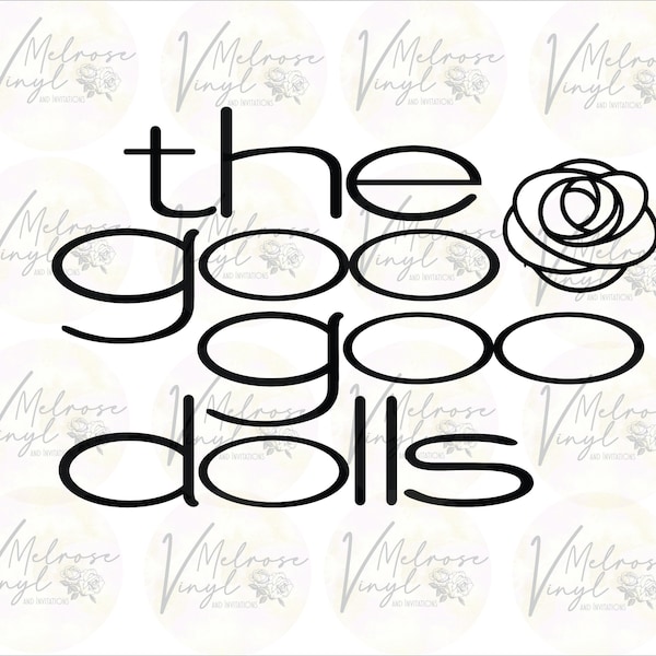 Goo Goo Dolls Gutterflower Logo - Vinyl Decal Sticker - Rock Music - Various Colors and Sizes