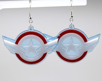Marvel's Captain America Sam Wilson Inspired Earrings