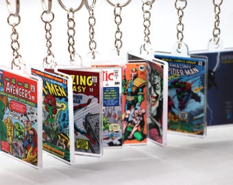 Llaveros réplica de portadas de cómics