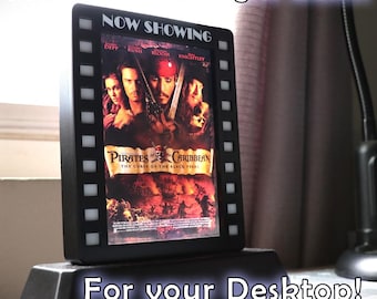 Mini póster de película, caja de luz de escritorio