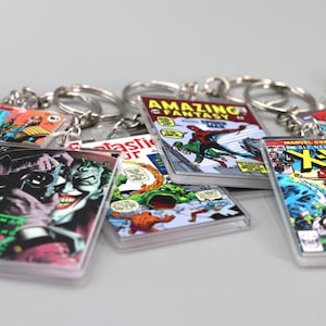 Comic Book Cover Replica Keychains - Etsy