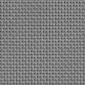 May include: A close-up of a woven material with a repeating pattern. The texture is a light gray color, with a grid-like design created by interwoven strands. The weave appears tight and uniform, creating a subtle, textured surface.