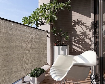 2ft and 3ft Tall - Custom Sized Elegant Privacy Screen - Backyard Deck, Patio, Balcony, Fence, Terrace, Pool, Railing - Walnut
