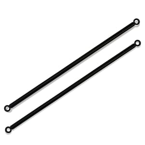 Custom Heavy Duty Metal 5/8&#39;&#39; Rods with Eye Loops for Pergola Covers, Patio Canopy Covers, Sun Shade Panels, Curtains, Drapes-Black