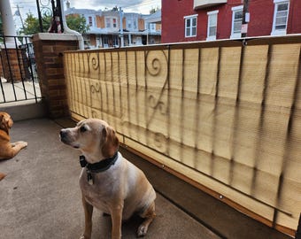 6FT Custom Privacy Screen – Beige Balcony, Deck & Patio Railing Cover