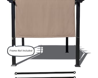 Reemplazo de toldo de pérgola impermeable personalizado - Agua fangosa - con ojal de drenaje automático incluido - Proteja su estructura