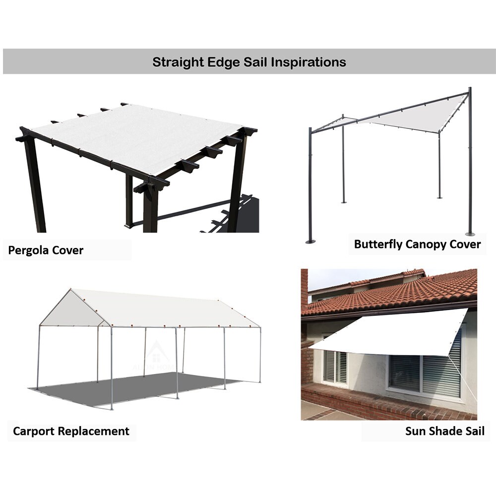 Custom Sized Heavy Duty Shade Sail Straight Edge Shade Cover Etsy
