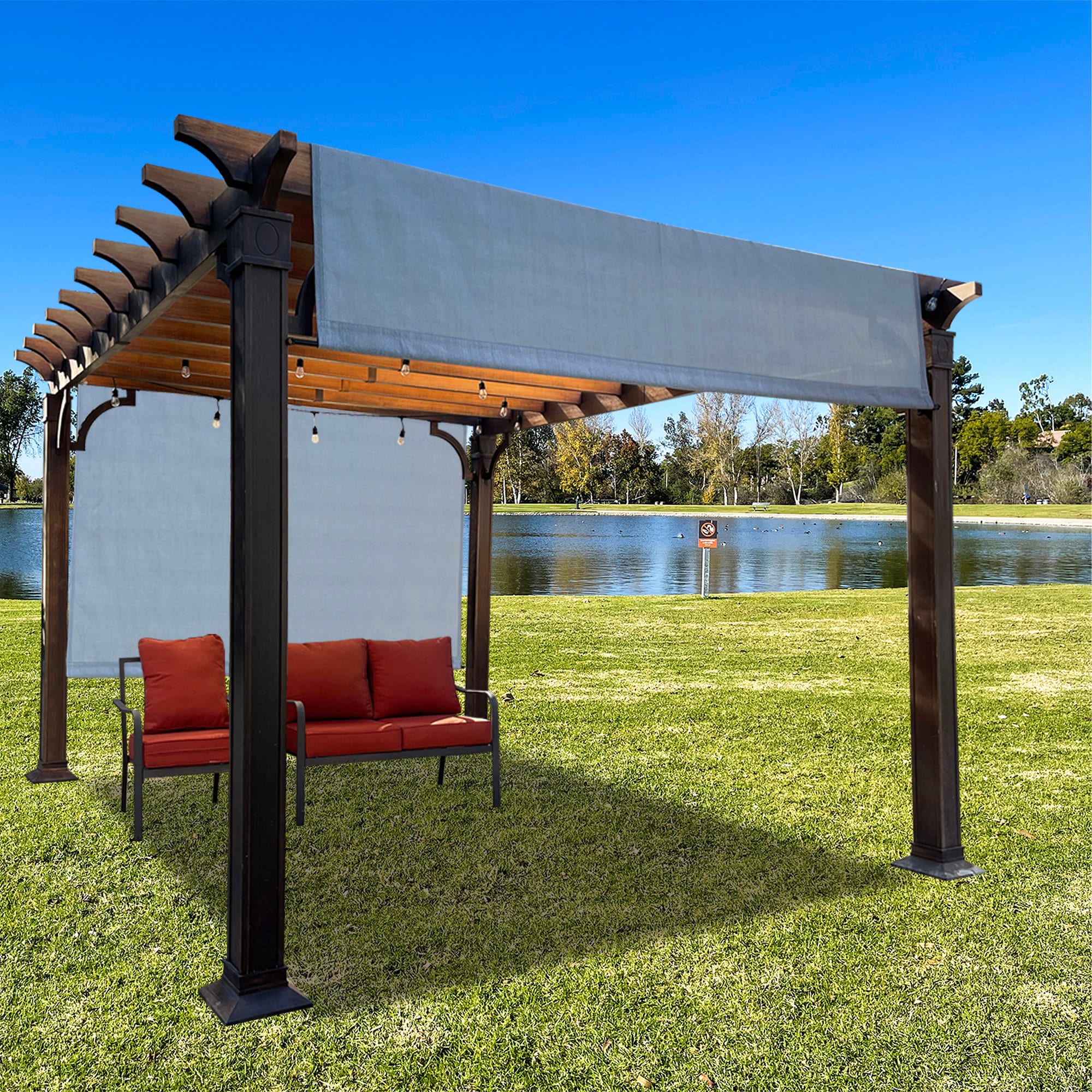 Custom Sized Universal Breathable Pergola Cover outdoor Adjustable