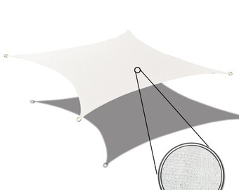 Vela de sombra rectangular personalizada, borde curvo, cubierta permeable (9x) 2,44 m x 3,66 m