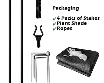 Malla de sombreo para jardín a medida: 40% de protección solar con ojales y postes de 1,5 m.