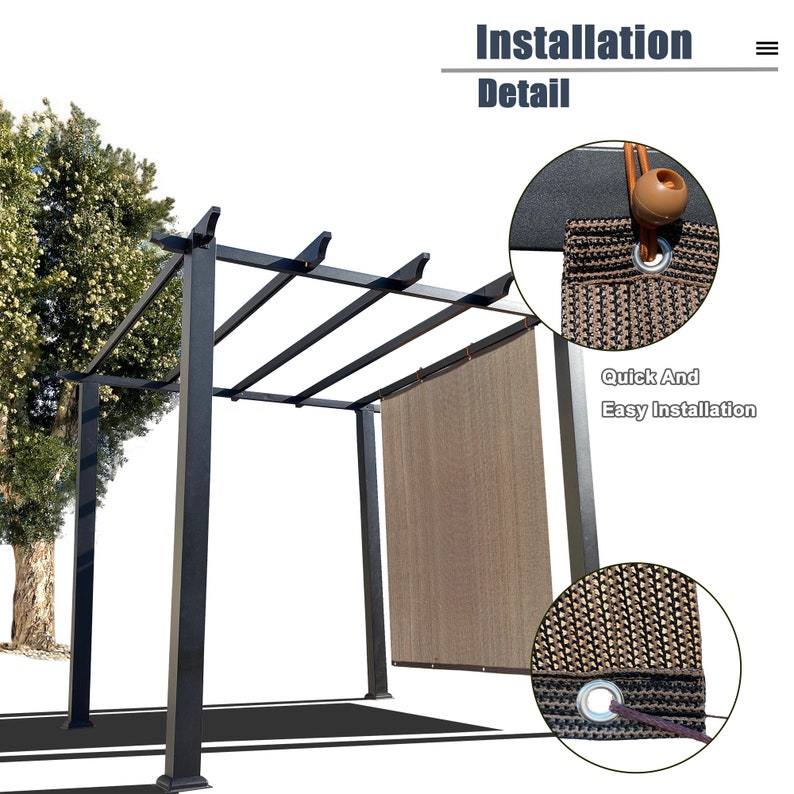 Custom Sized 2 Sided Hems & Grommets Sun Shade Privacy Panel Etsy