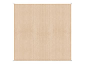Custom Heavy Duty Beige Canopy: 95% UV Block Shade Cloth Awning- 223" x 173"