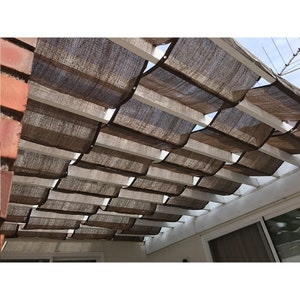 Custom Wave Shade Cover for Pergola - Outdoor Sun Shade for Patio & Garden Shade Available in Multiple Colors