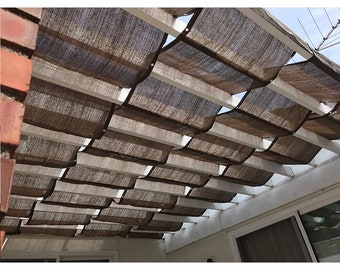 Custom Pergola Wave Shade Cover: UV-Resistant Patio Sun Shade Stripe