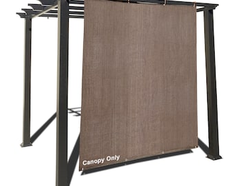 Custom Mocha Brown Sun Shade Panel: Patio Privacy Screen with Grommets