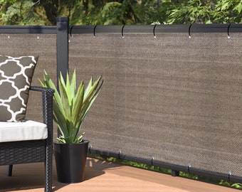 Custom Walnut Privacy Screen: Balcony, Deck, Patio - 29/30 Inch