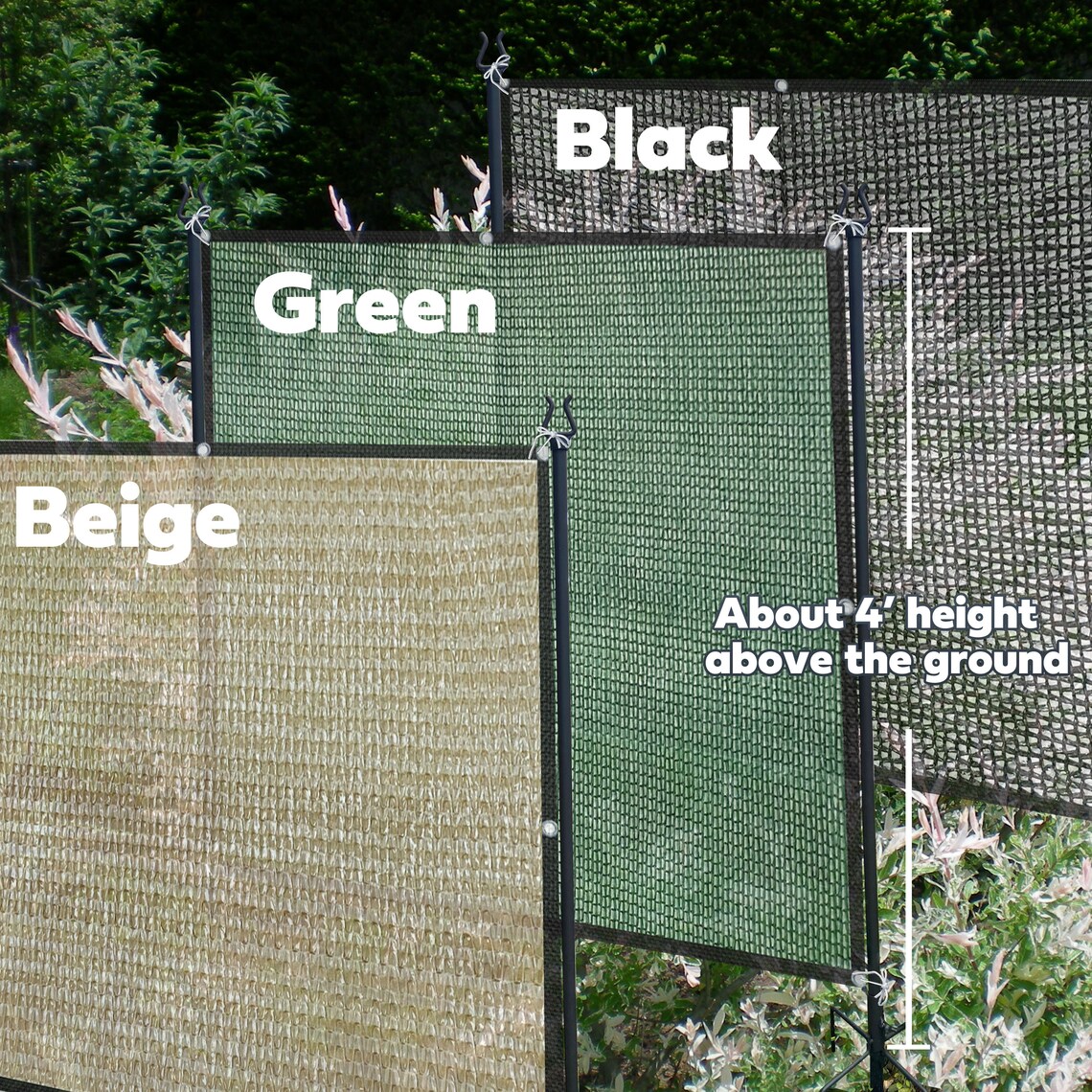 Custom Sized 75% Sun Block Garden Netting With Sticks - Etsy