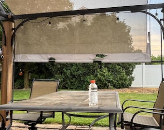 Custom Pergola Shade Cover: Permeable HDPE Canopy (Smoke Tan) with Rod Pockets