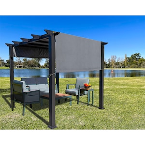 Custom Sized Universal Waterproof Pergola Shade Cover w/ Heavy Duty Weighted Metal Rods and Paracord - 5 Colors