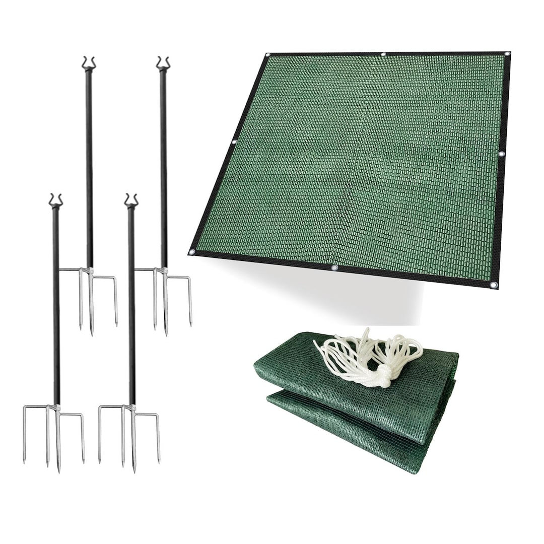 Custom Sized 75% Sun Block Garden Netting With Sticks - Etsy