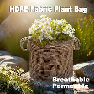Custom Sized Premium HDPE Mesh Grow Bag Plant Container - Breathable & Durable for Healthy Plant Growth - 6 colors -2pcs/package