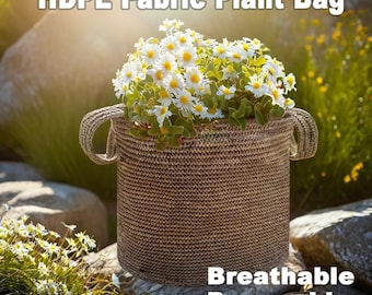 Custom Sized Premium HDPE Mesh Grow Bag Plant Container - Breathable & Durable for Healthy Plant Growth - 6 colors -2pcs/package