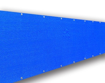 Custom Sized Blue Privacy Screen: 90% Blockage Wind Screen