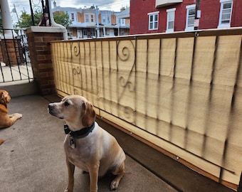 Mampara de privacidad personalizada de 60 cm (24'') de altura: Balcón, terraza, patio - Negro/Marrón/Nogal/Beige/Marrón ahumado/Gris