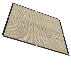 Custom Sized Beige Garden Shade Net: 50% Sun Block Plant Cover