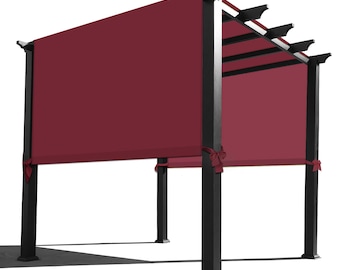 Burgundy Red Pergola Canopy Replacement: Waterproof Shade Cover