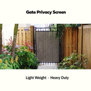 Custom Sized Gate Privacy Screen Panel-Shade & Privacy Barrier for Gate, Fence, Railing ,Yard,Driveway-Mocha,Beige,Walnut, Smoke, Black,Grey