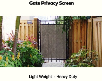 Custom Sized Gate Privacy Screen Panel-Shade & Privacy Barrier for Gate, Fence, Railing ,Yard,Driveway-Mocha,Beige,Walnut, Smoke, Black,Grey