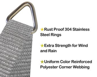 Toldo vela triangular personalizado: toldo permeable color tostado ahumado